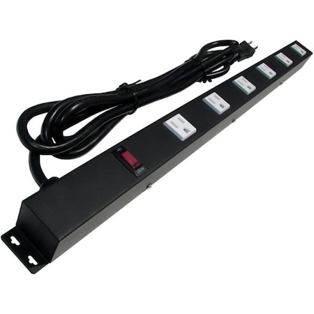 Dynamicfunction 24 in. 6 Outlet Metal Power Strip DY2570883